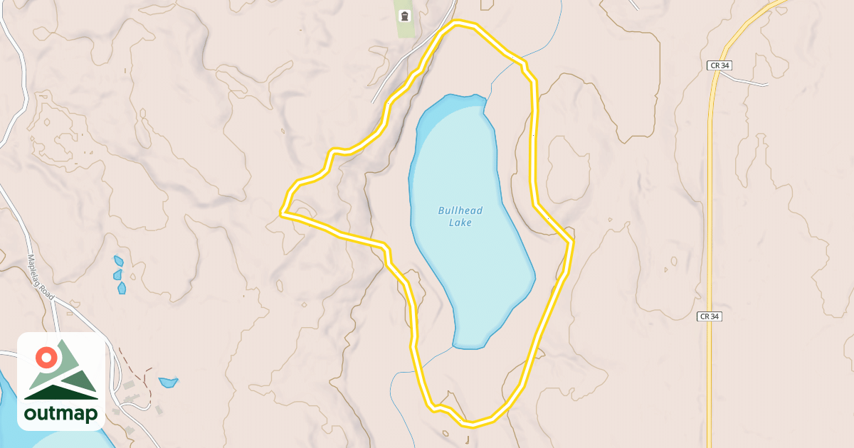 Map of Bullhead Lake Trail