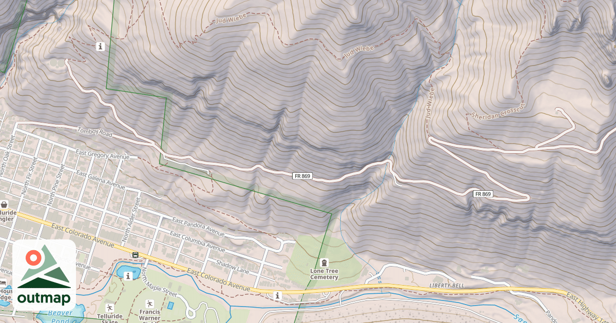 Map of IMOGENE PASS