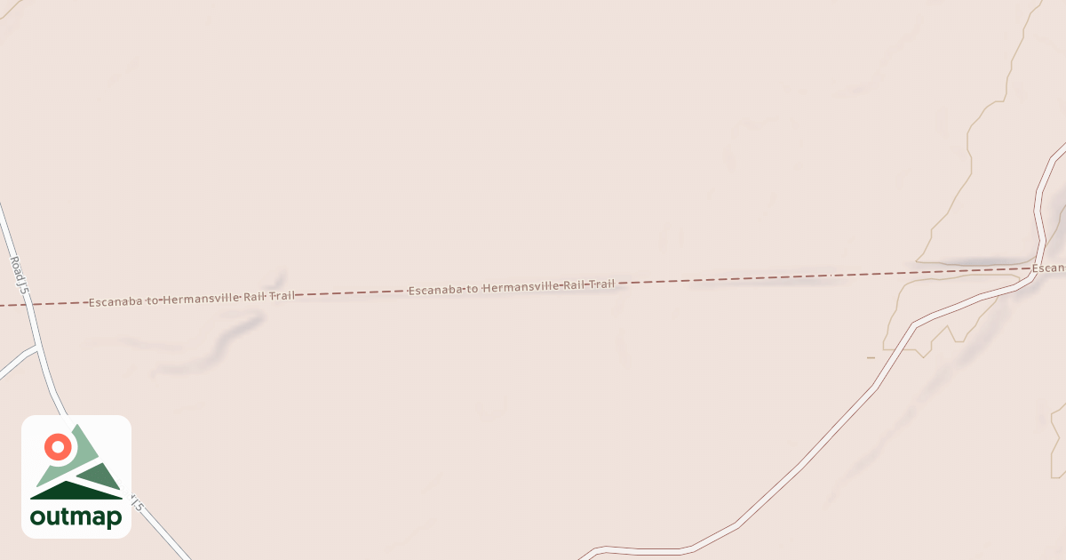 Map of Escanaba To Hermansville State Trail in Menominee