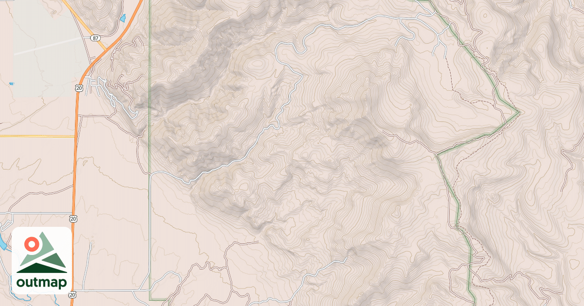 Map of TWO TOP-CANYON CREEK