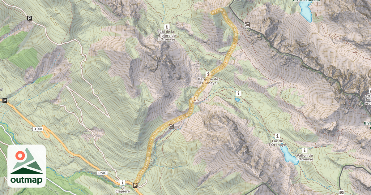 Map of Tête de Platasse — Le Pontet