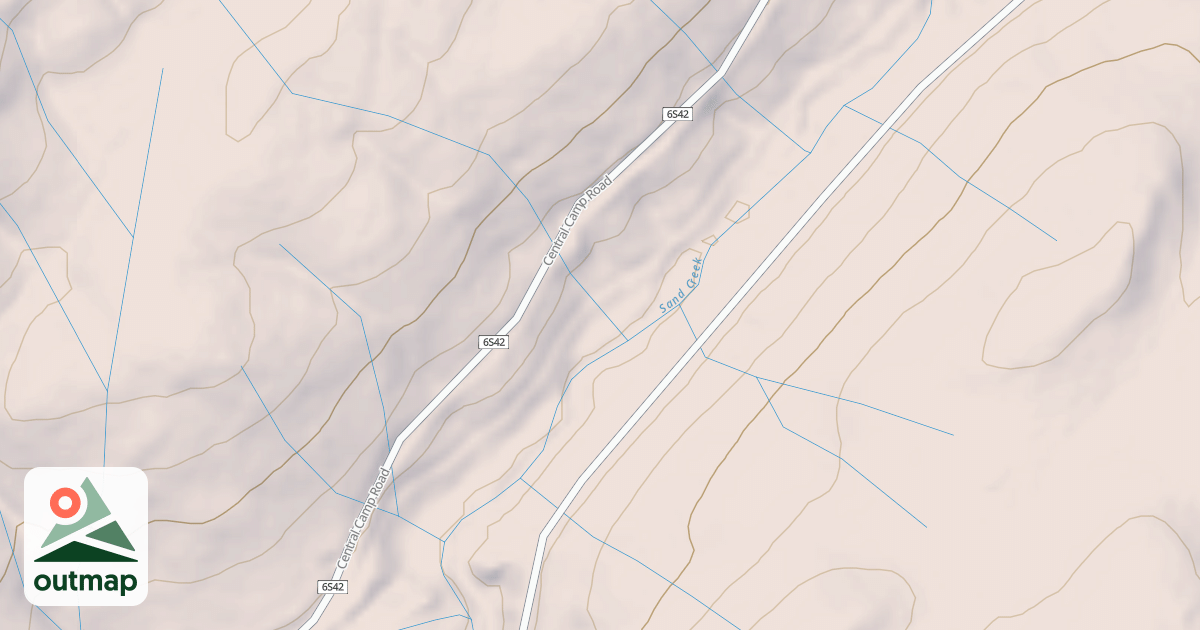 Map of CENTRAL CAMP ACCESS RD