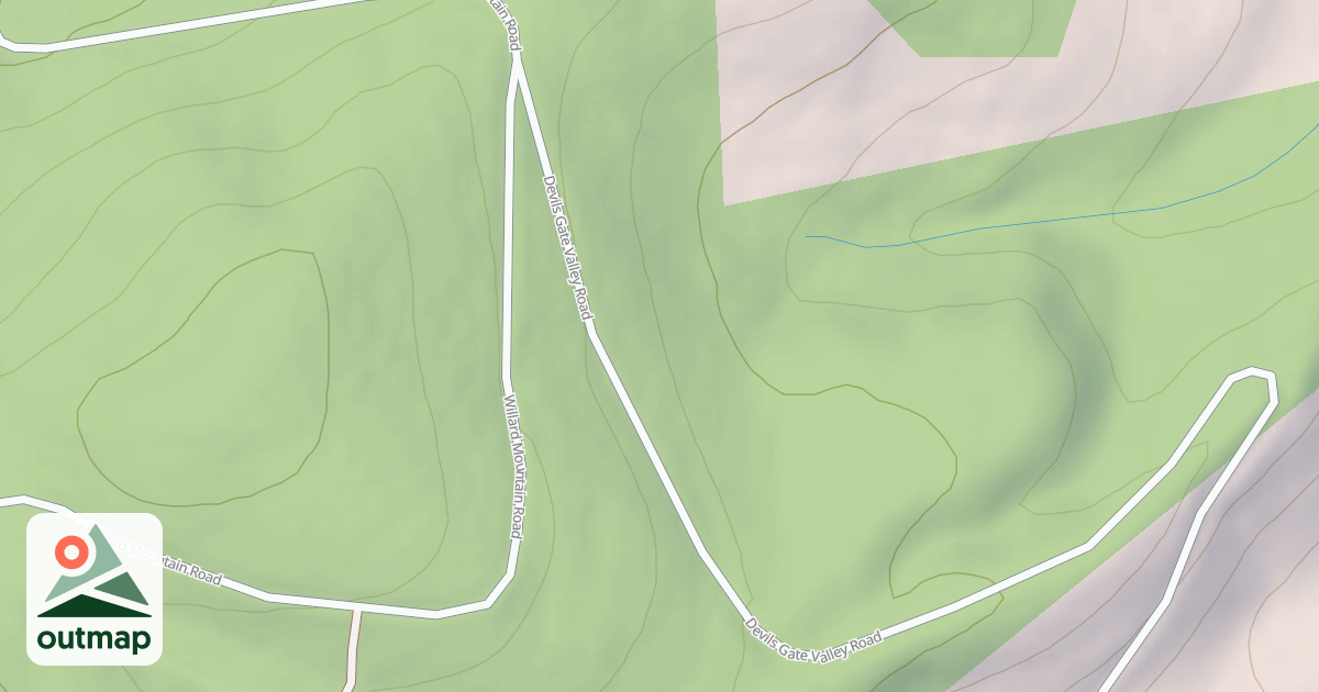 Map of DEVILS GATE VALLEY