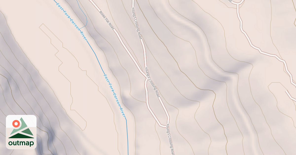 Map of BODIE FLAT ROAD