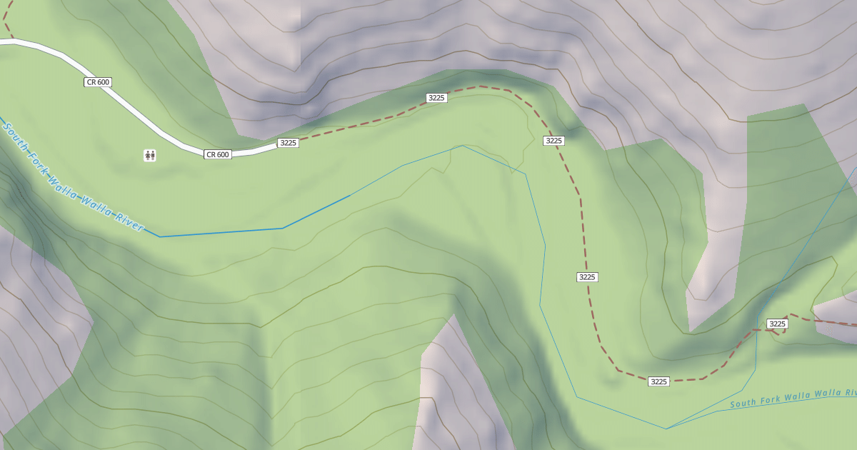 Map preview of Sf Walla Walla Trail