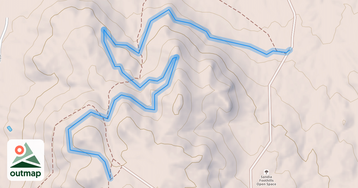 Map of Manzano / Four HIlls trail