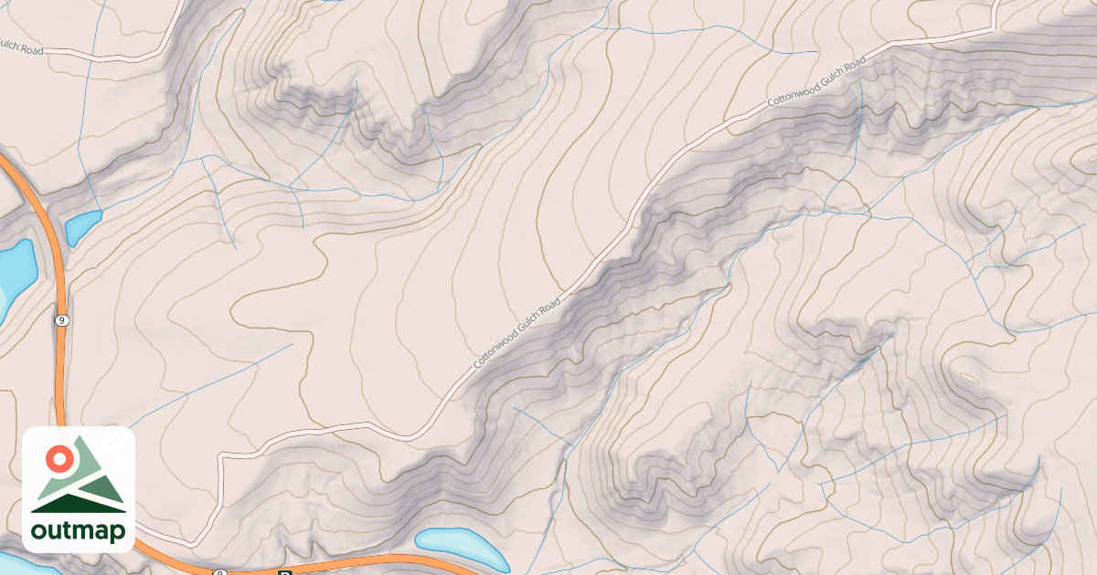 Map of COTTONWOOD GULCH