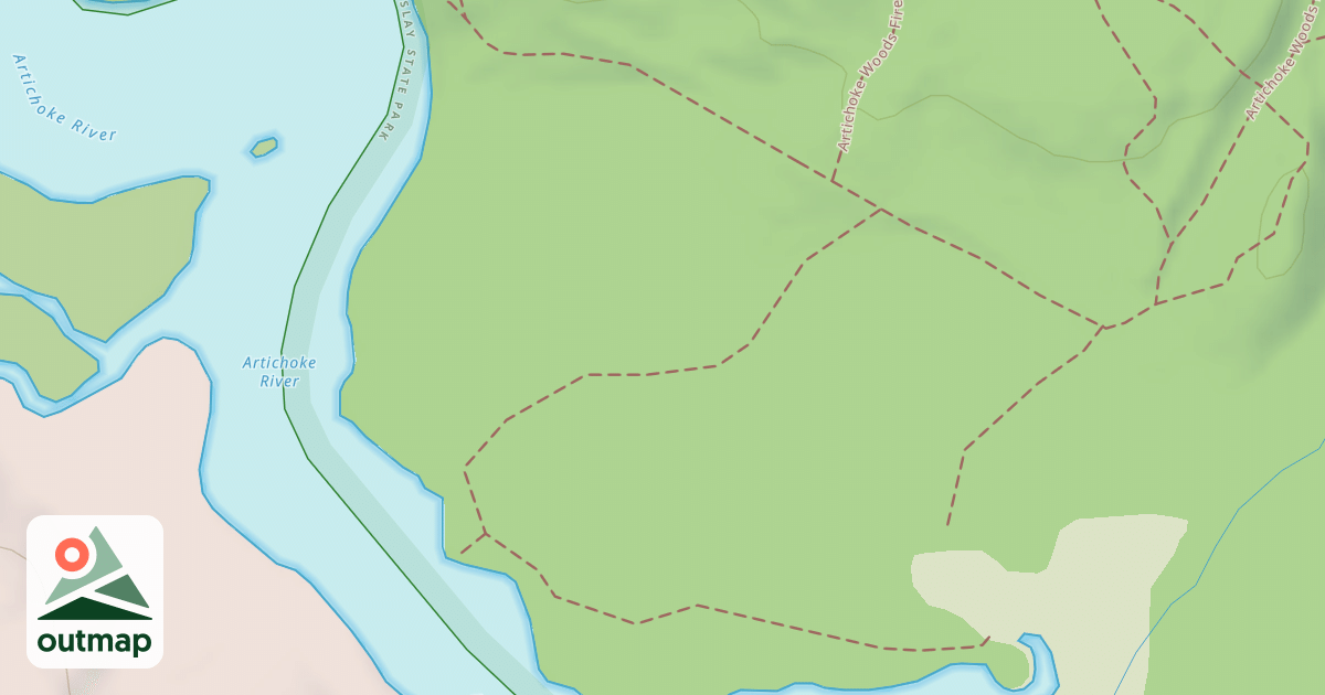 Map of Artichoke Woods Main Trail