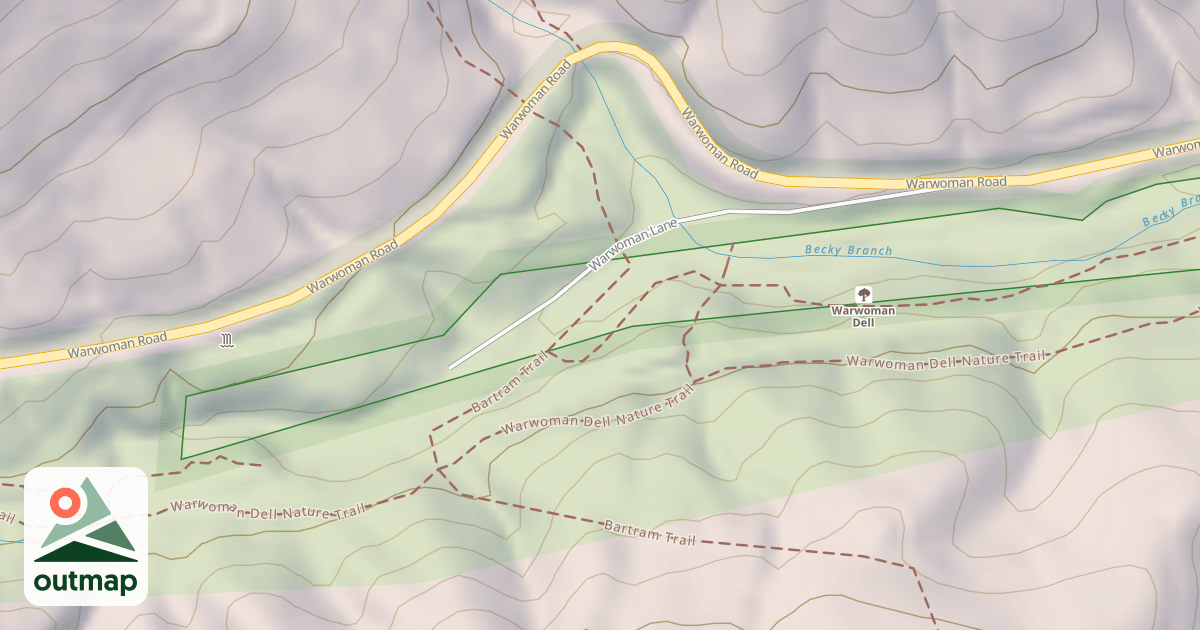 Map of WARWOMAN DELL