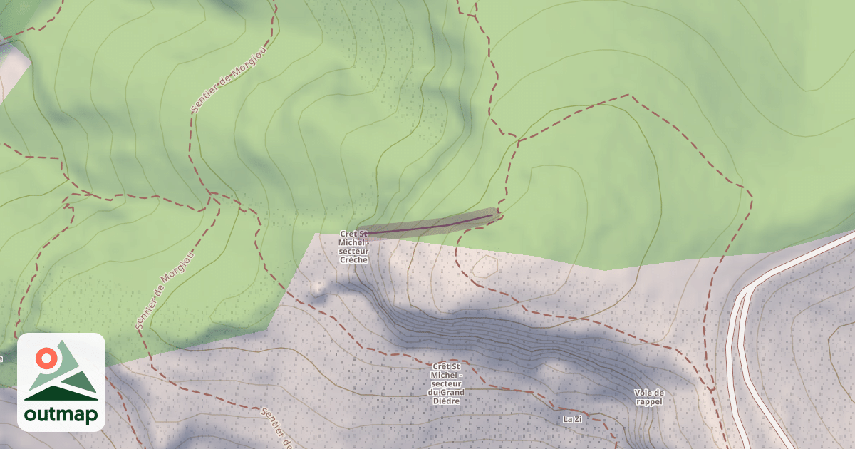 Map of Crêt Saint-Michel