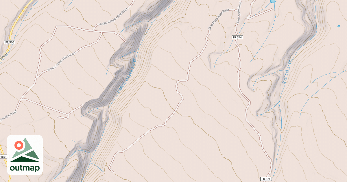 Map of SIMS MESA WEST