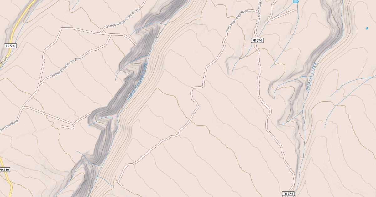 Map preview of SIMS MESA WEST