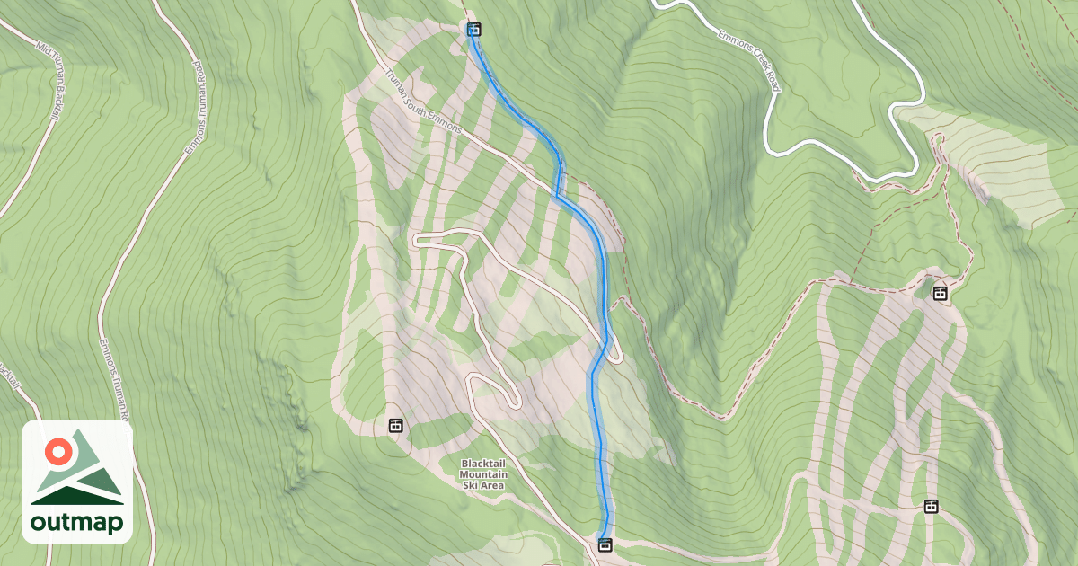 Map of Blacktail Run