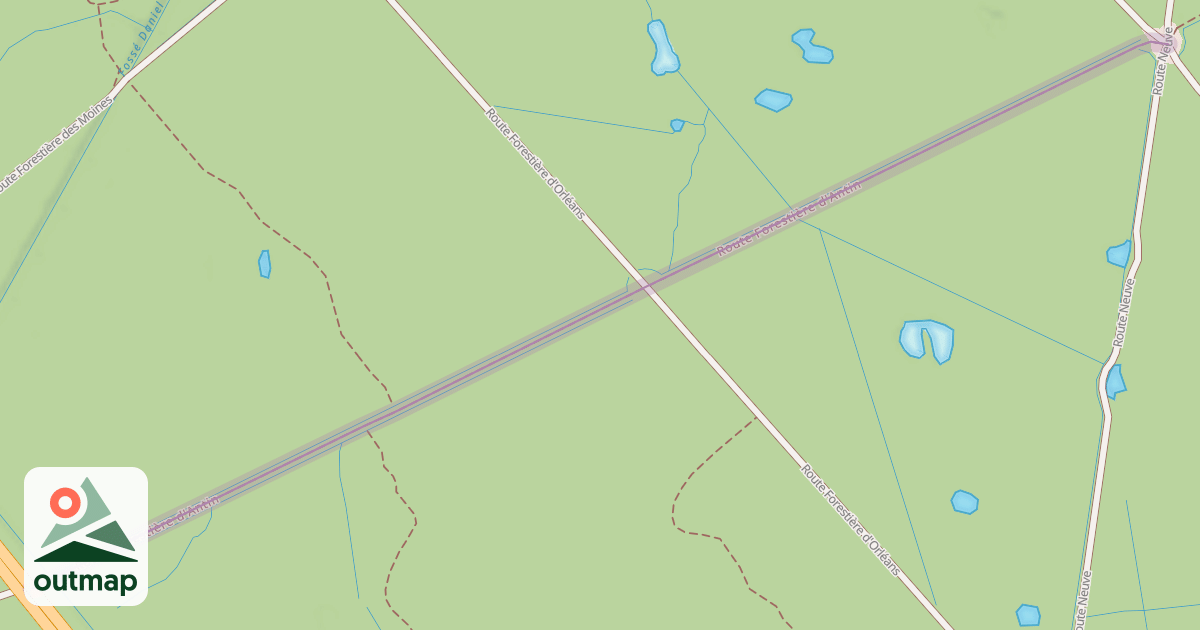 Map of Route Forestière d'Antin