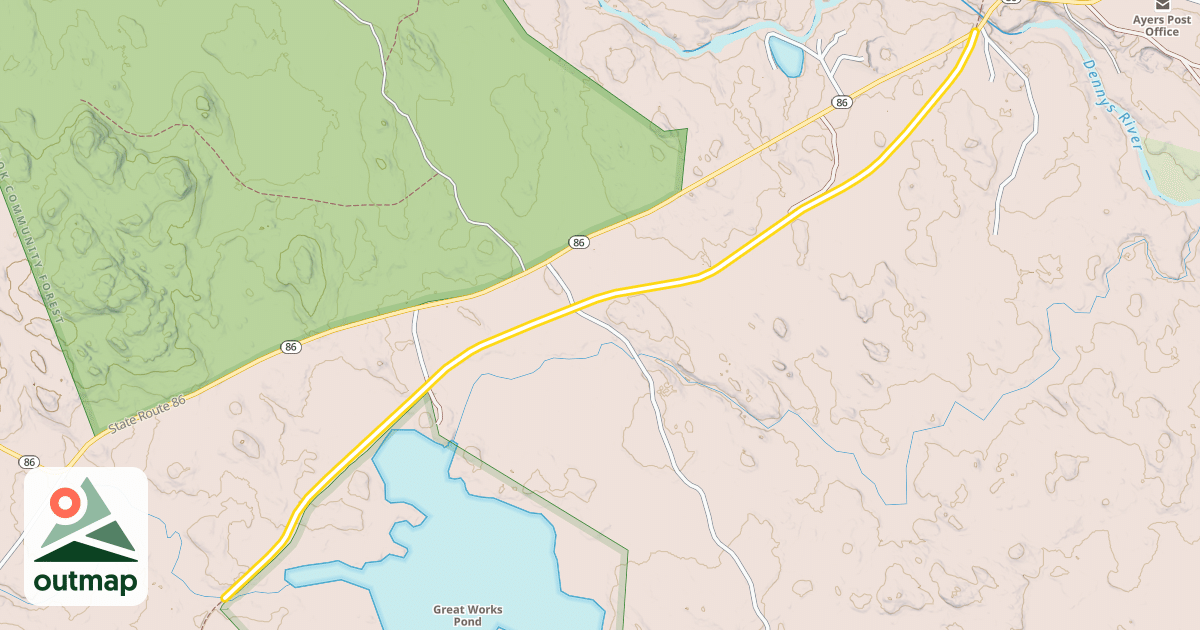 Map of Down East Sunrise Trail