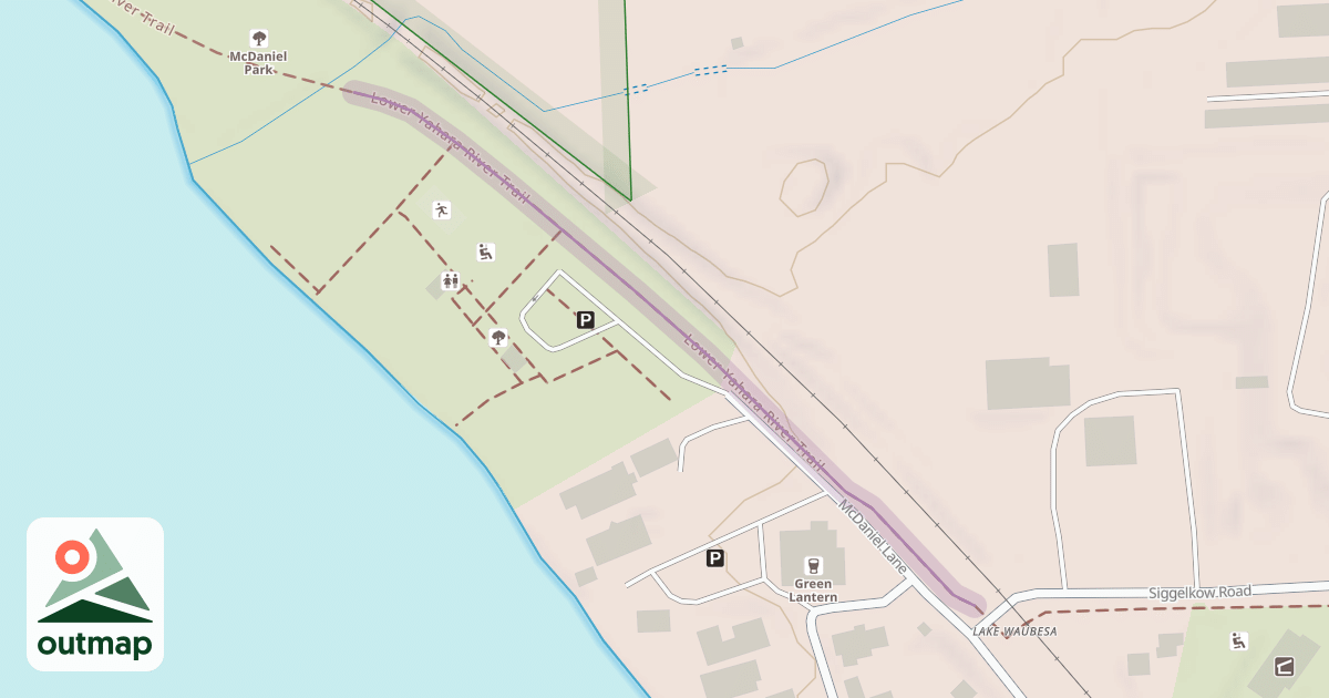 Map of Lower Yahara River Trail in Dane