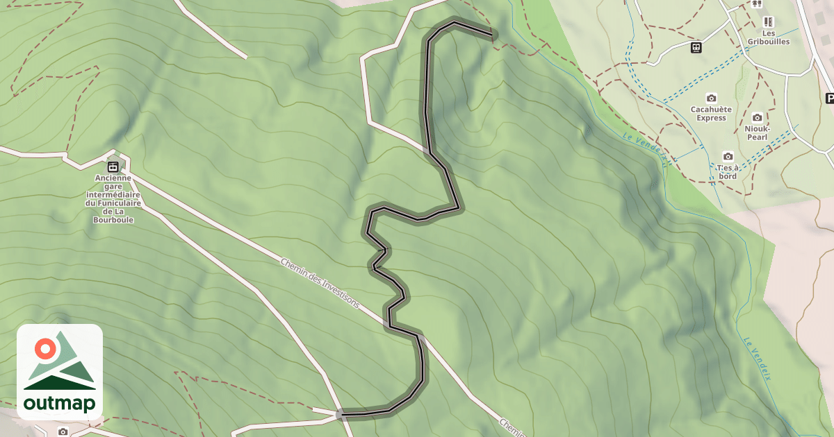 Map of Piste de Descente de VTT Christian Taillefer
