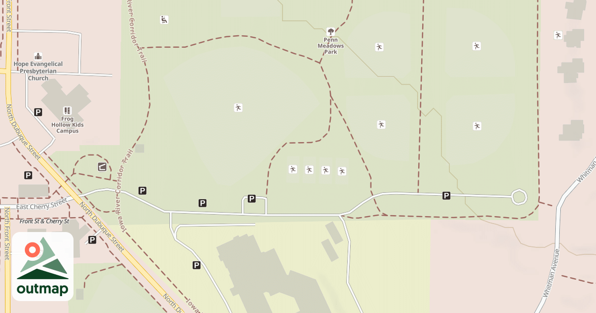 Map of Iowa River Corridor Trail
