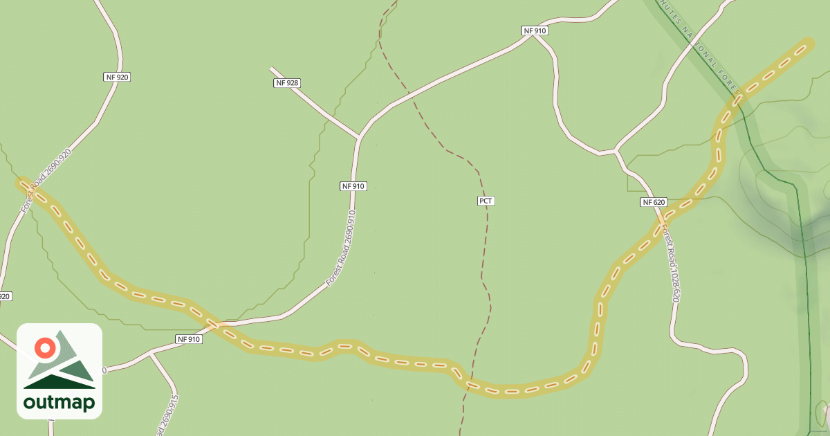 Map of Claypool Butte Ski Trail