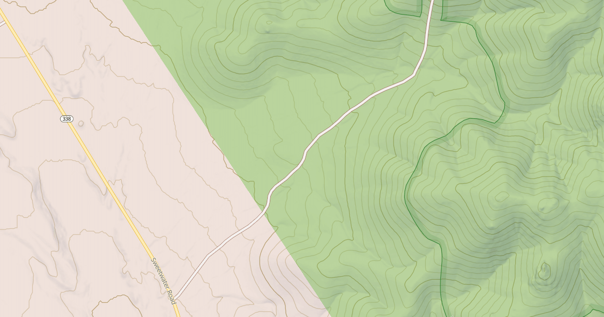 Map preview of SWEETWATER PEAK ROAD
