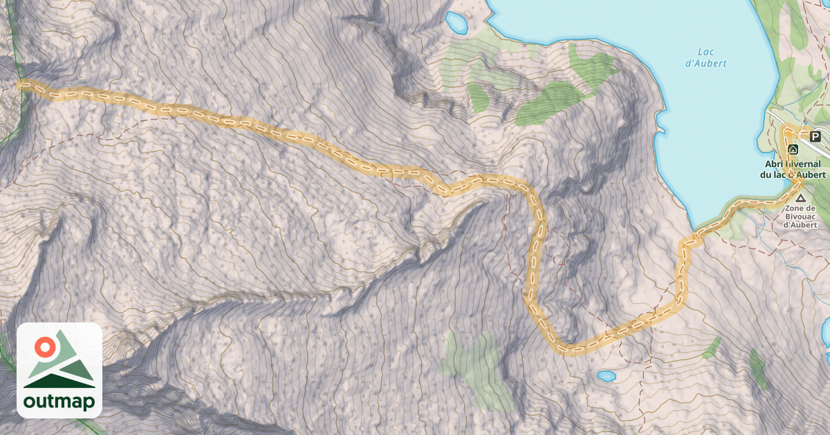 Map of Brèche de Chausenque — Lac d'Orédon