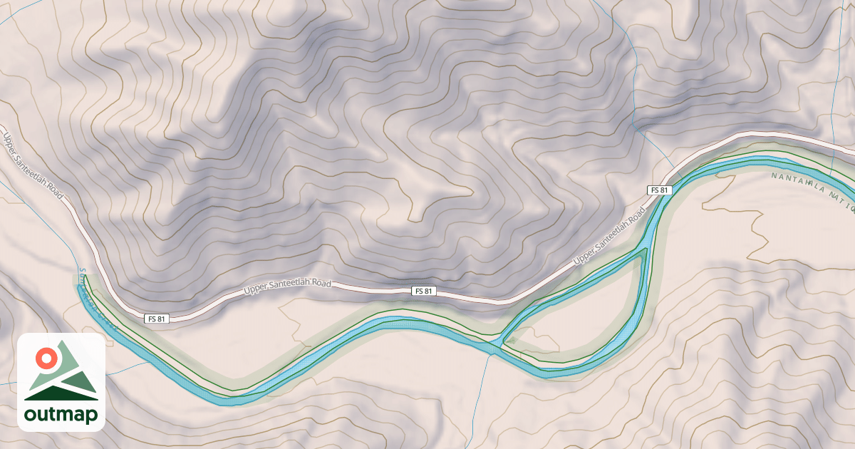 Map of UPPER SANTEETLAH
