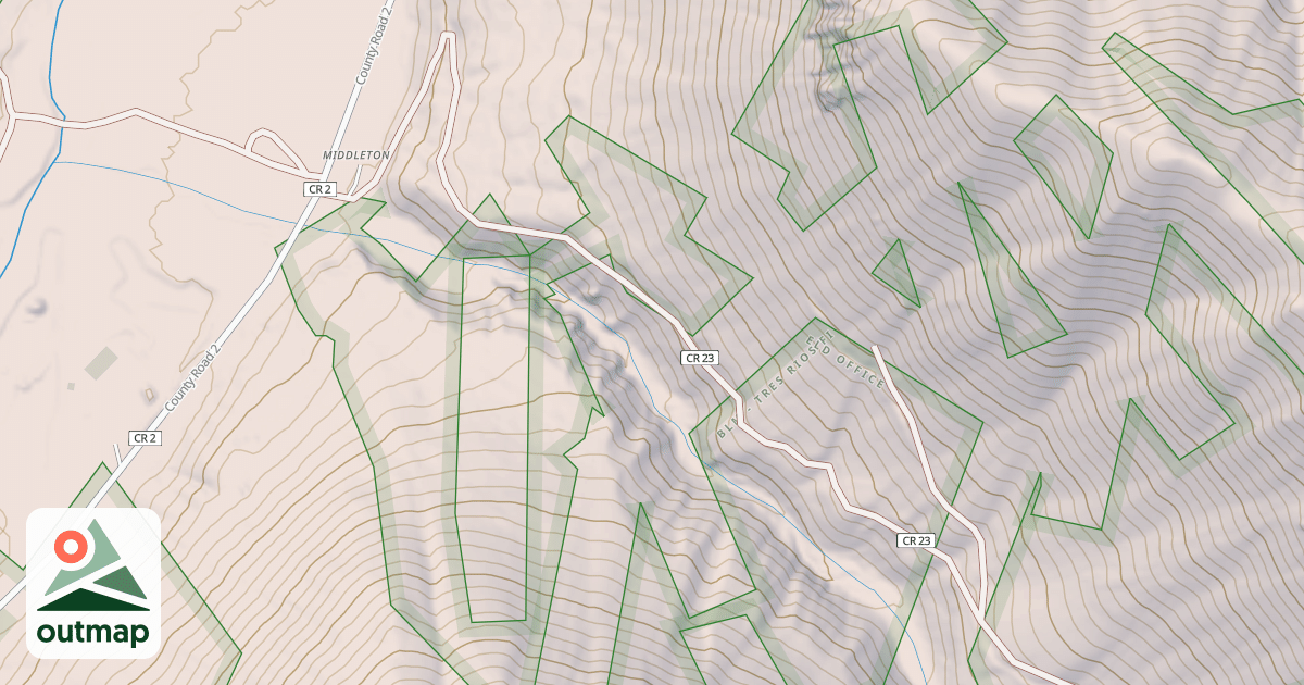 Map of Maggie Gulch Road
