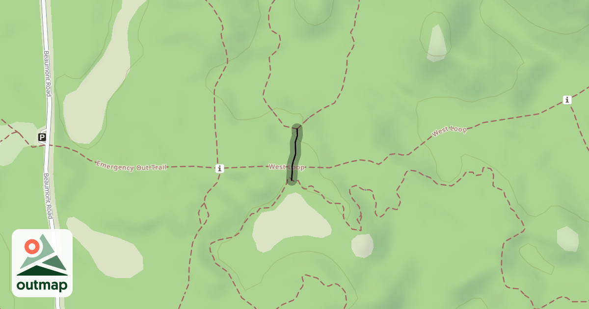 Map of Highland Mountain Bike Trails - B/C Connector
