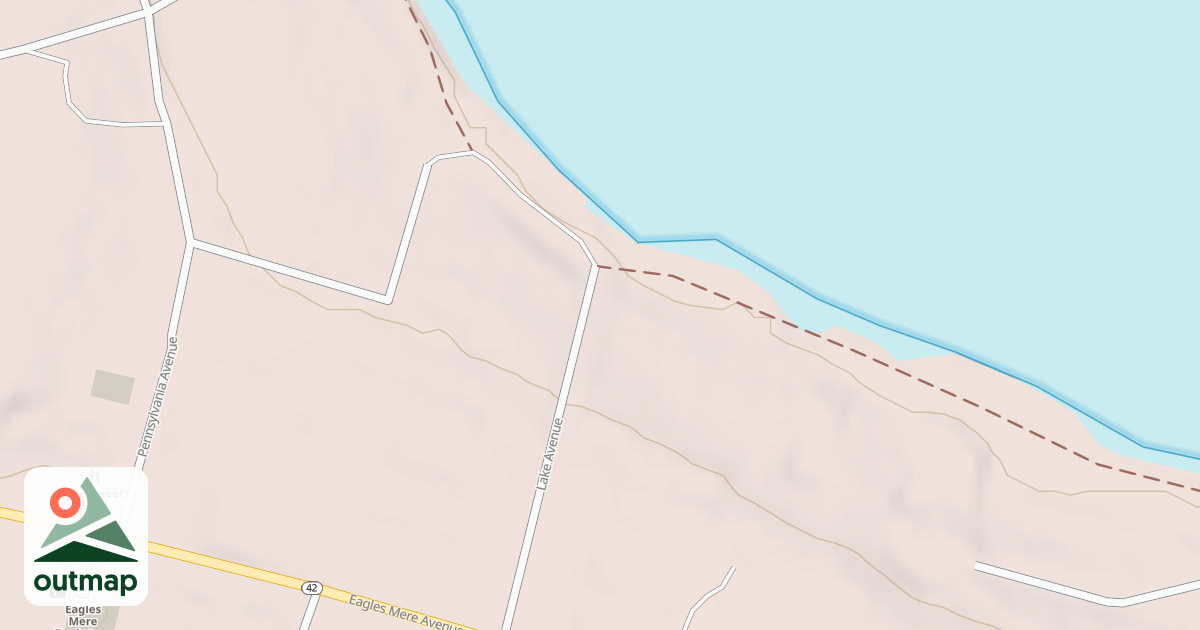 Map of Eagles Mere Toboggan Slide