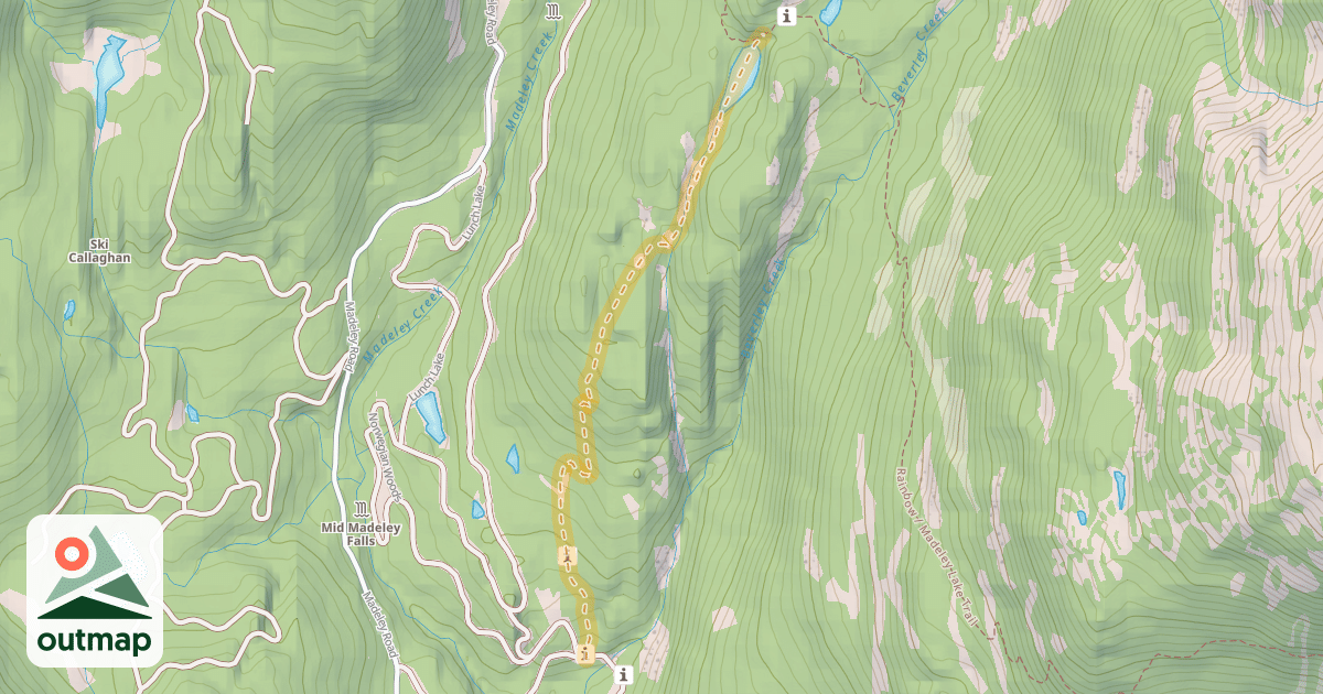 Map of Beverley Creek winter trail