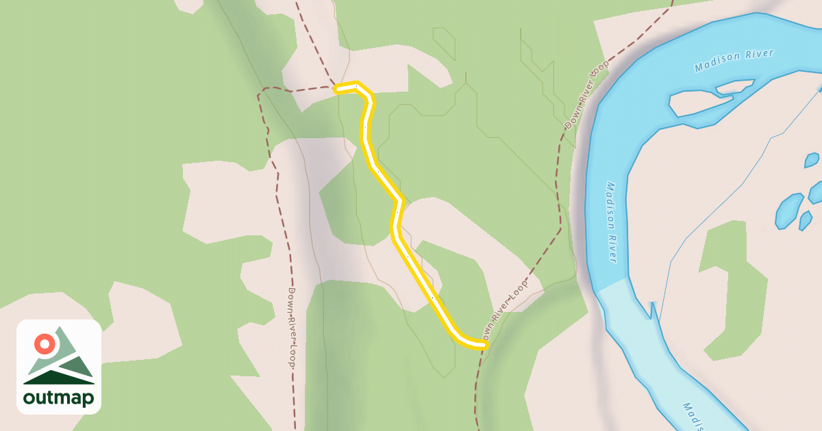 Map of Down River Loop Cutoff