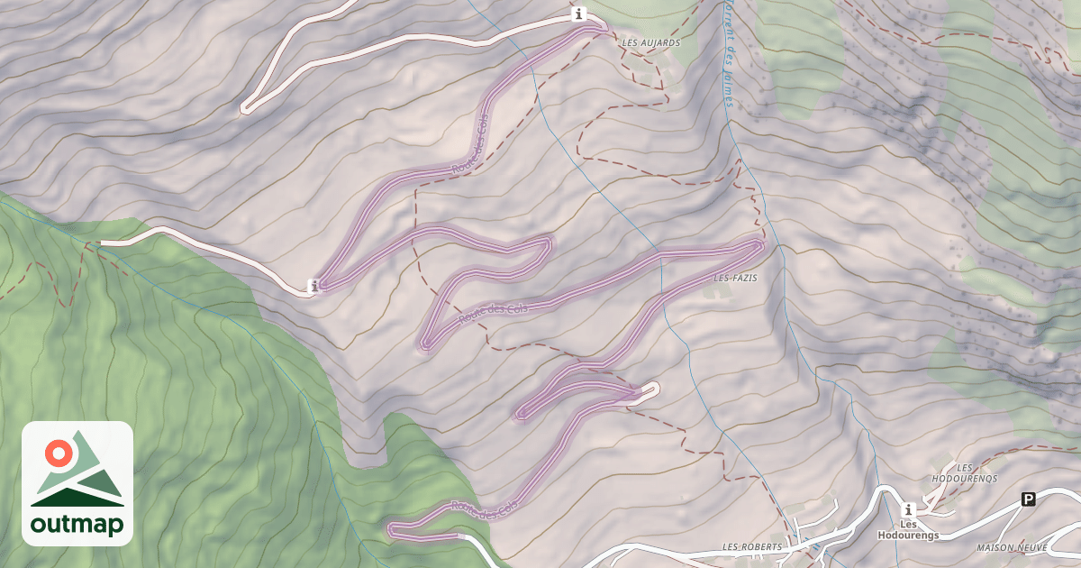 Map of Route des Cols