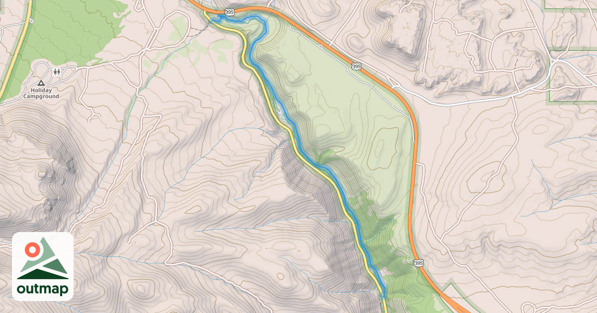 Map of Lower Rock Creek Trail