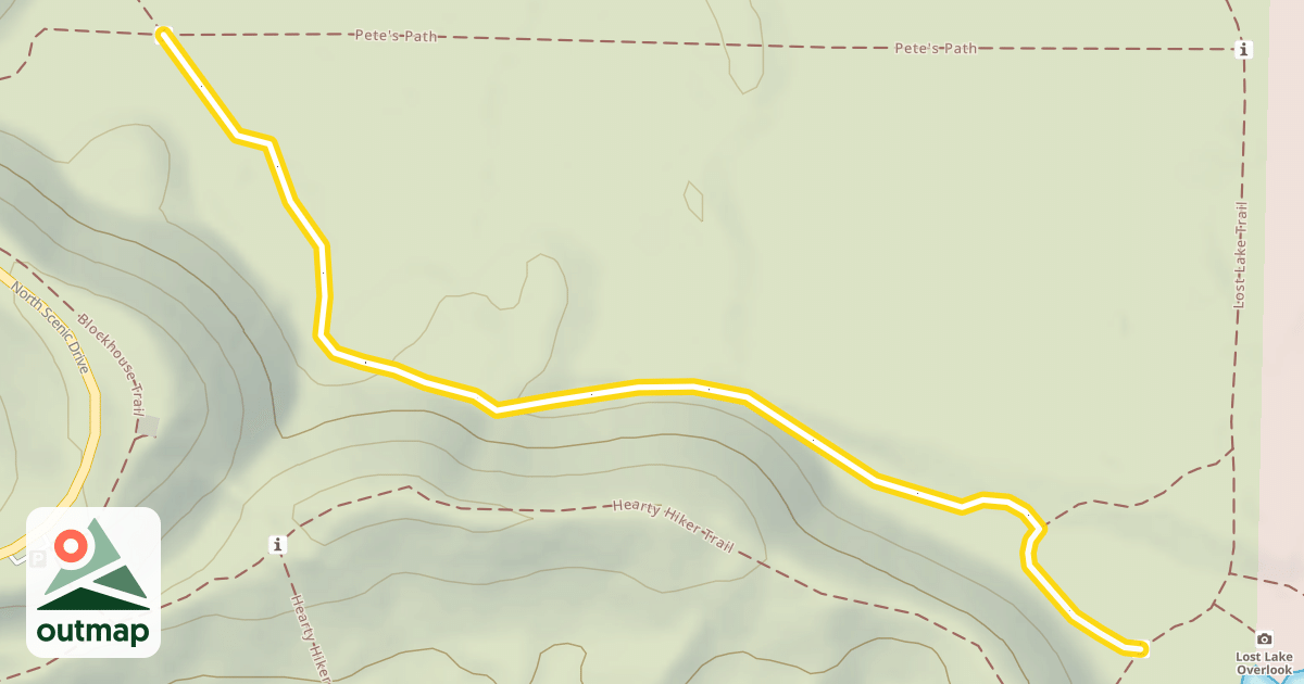 Map of Lost Lake Trail
