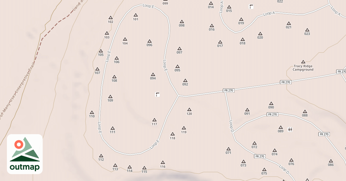 Map of TRACY RUN - H