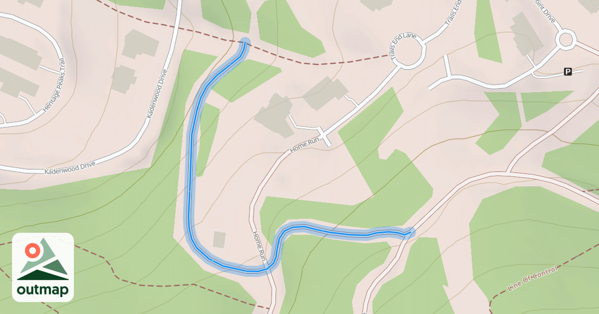 Map of Upper Kadenwood Trail