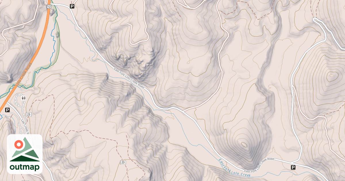 Map of EAST FORK LOLO CREEK