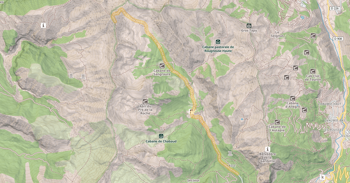 Map preview of Sommet du Caduc — Chasse