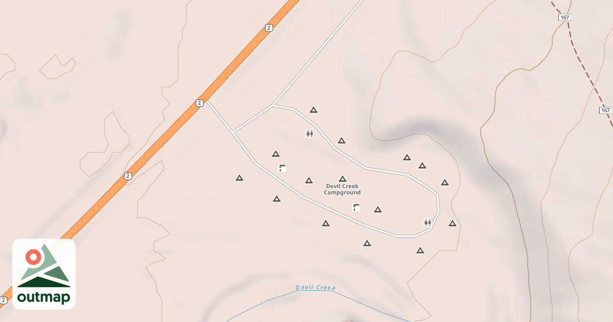Map of DEVIL CREEK CAMPGROUND