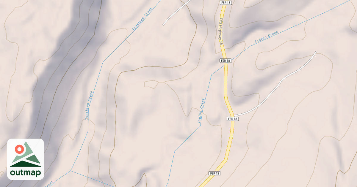 Map of INDIAN CREEK CABIN A
