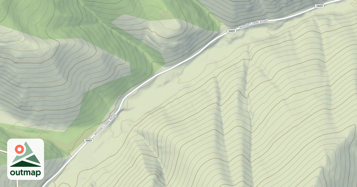 Map of (FDR) WOODS CREEK