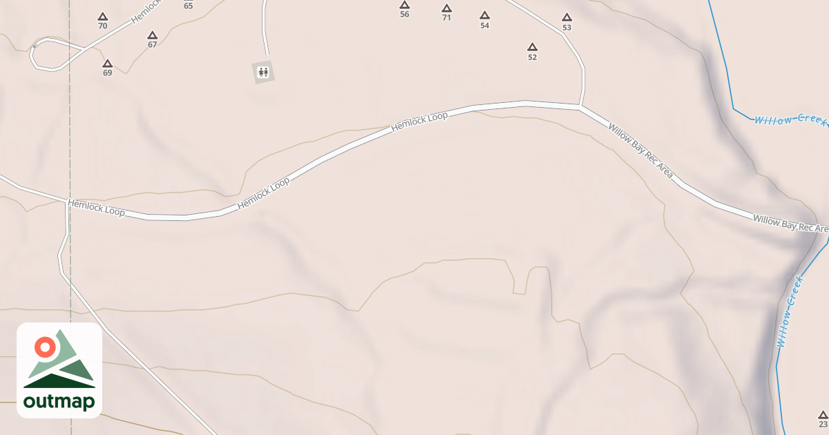 Map of WILLOW BAY - B