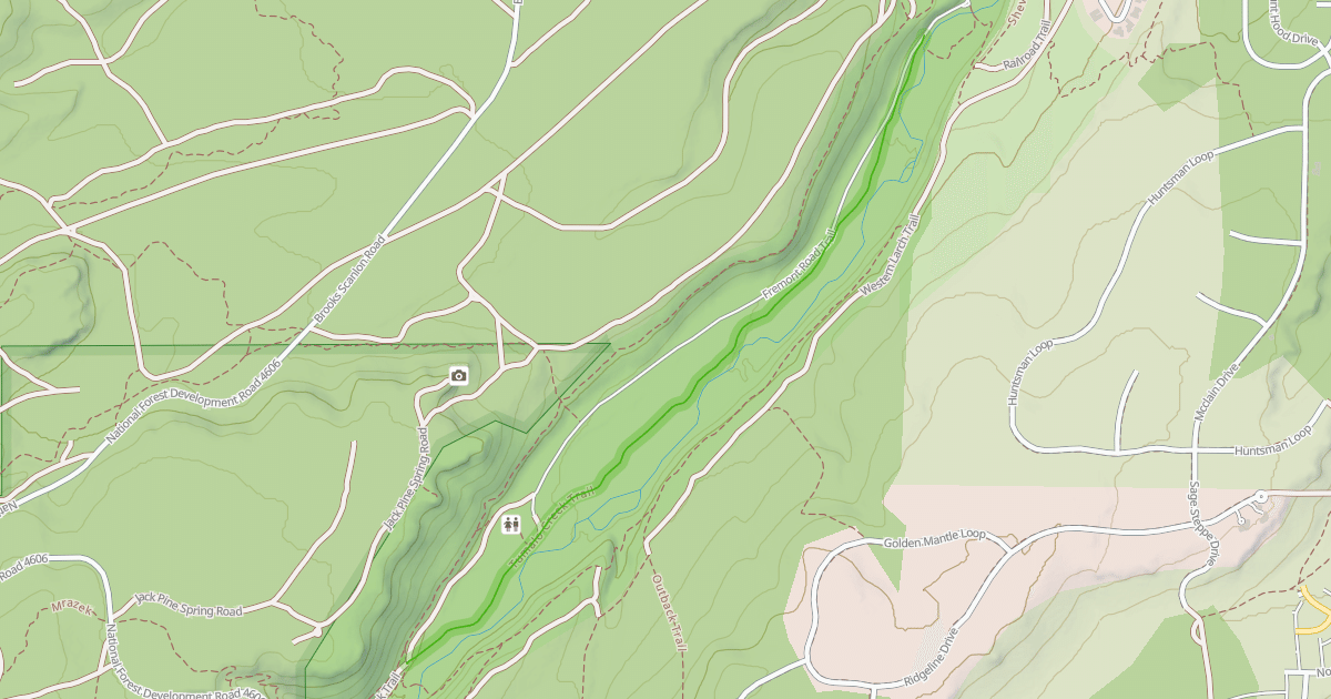 Map preview of Tumalo Creek Trail