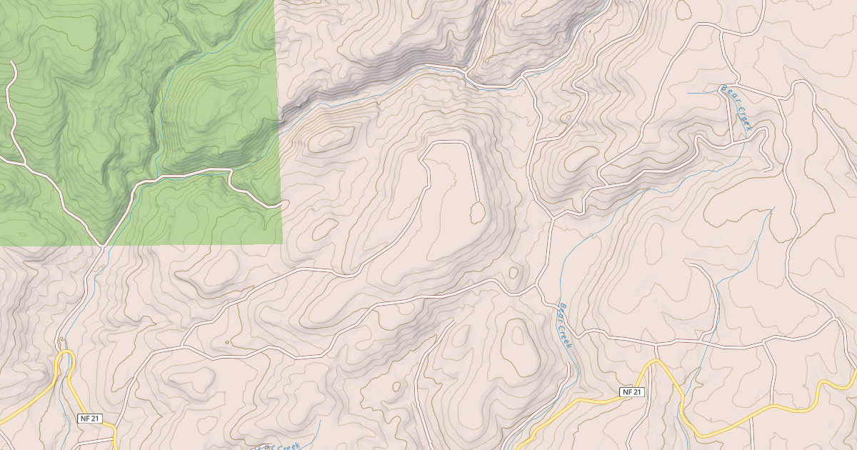 Map preview of USFS National Forest System Roads {C40C56F9-5E1F-4829-AE17-238536D7C810}