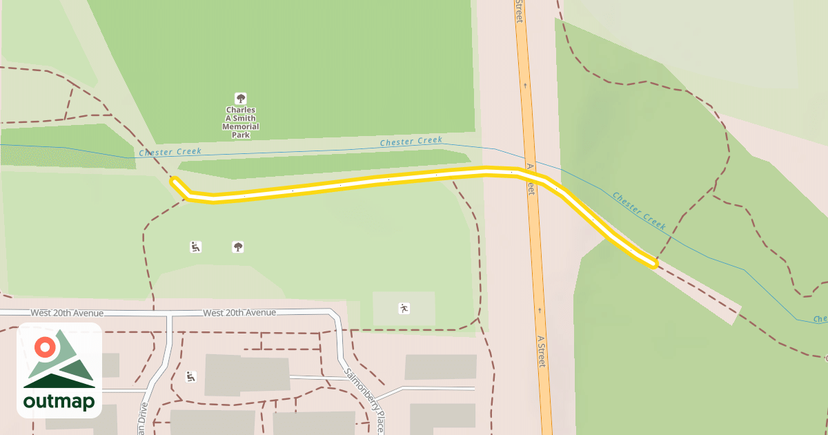 Map of Chester Creek Trail
