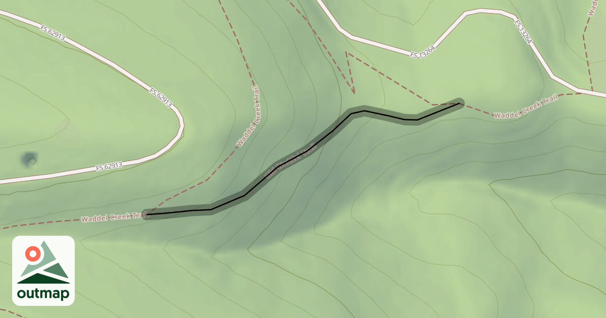 Map of Old Waddel Trail