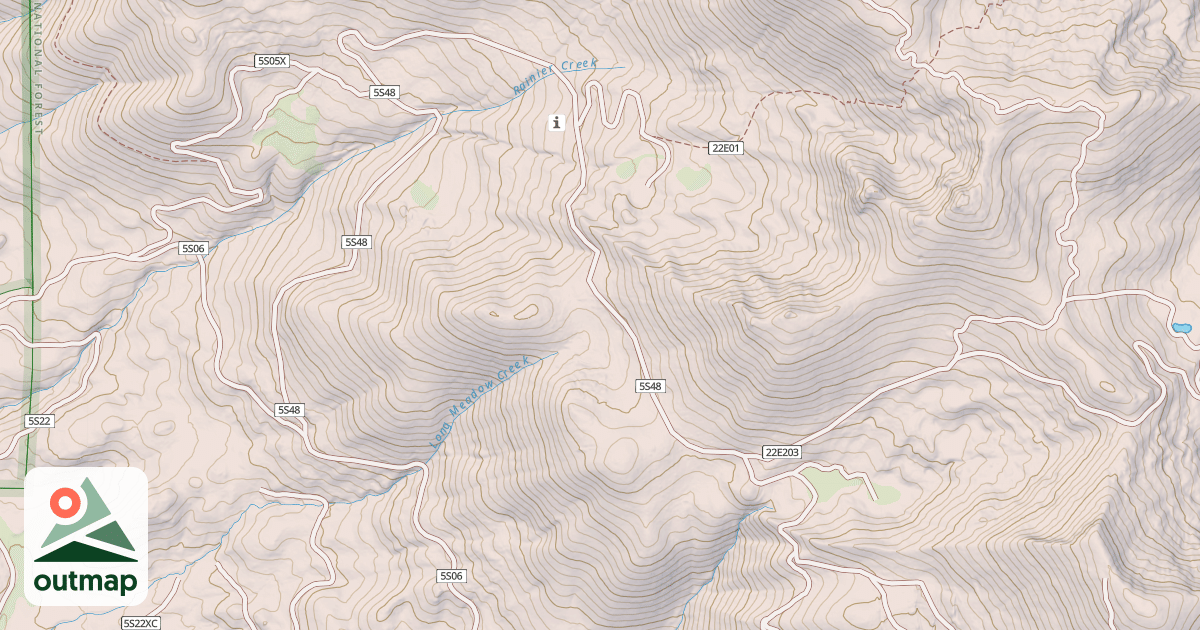 Map of BIG CREEK FIRE ROAD