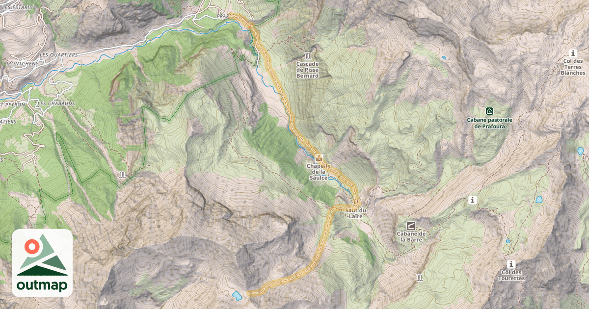 Map of Col de Reyna — Prapic