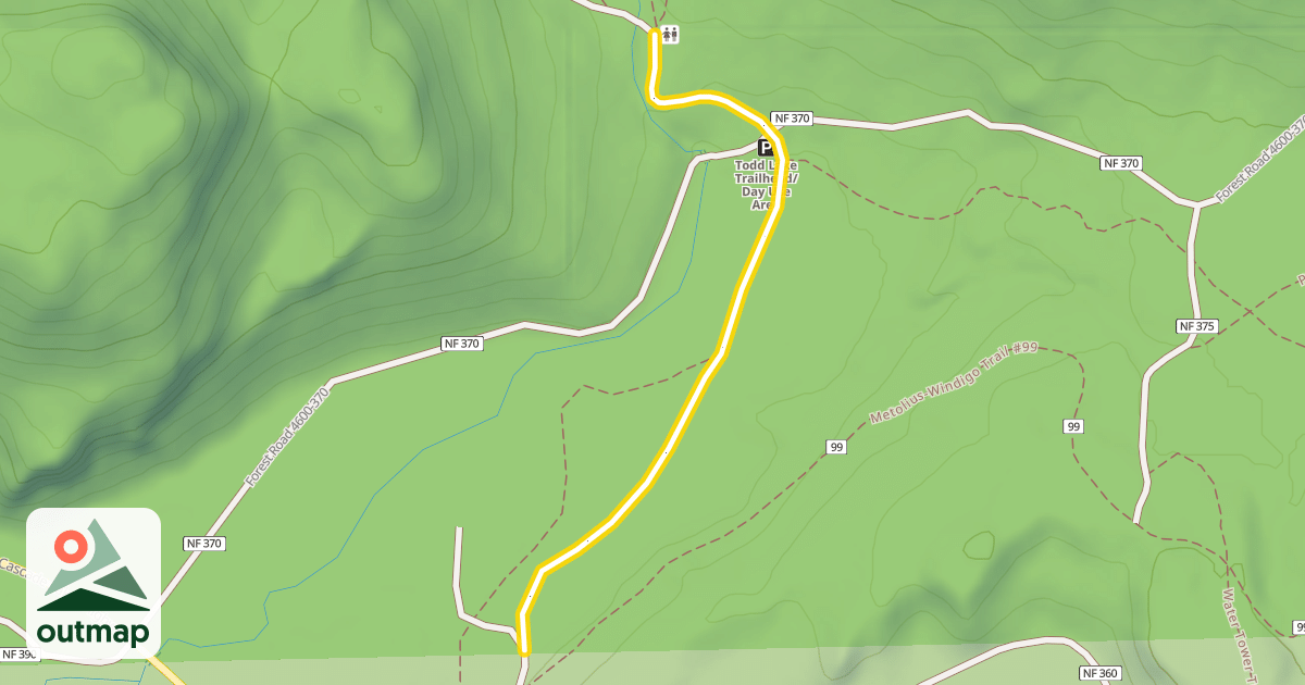 Map of Todd Lake Trail