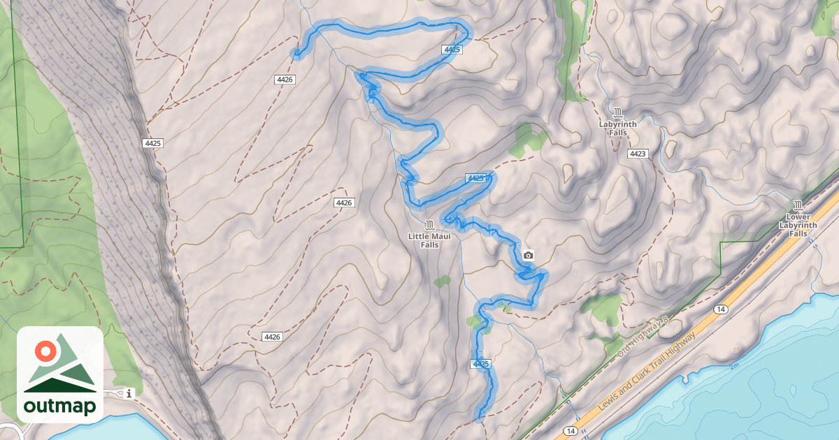 Map of Little Maui Trail #4425